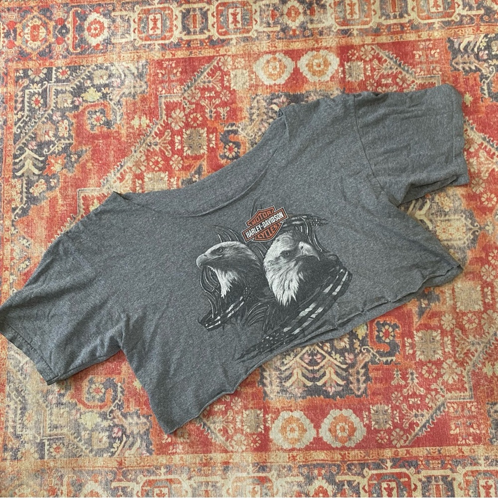 Harley-Davidson Gray Crop Top